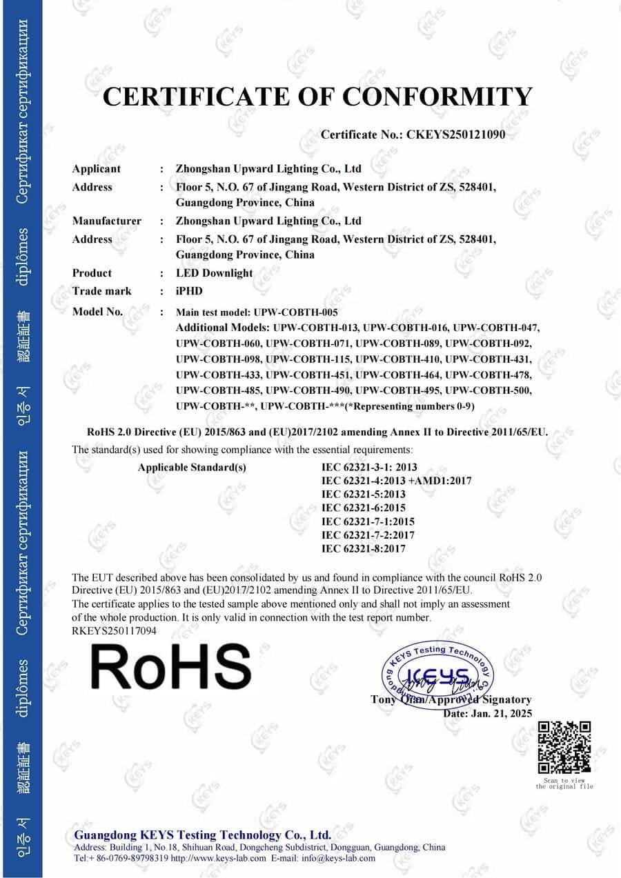 RoHS Certification