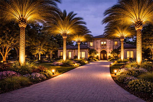 Garden Palm Lighting