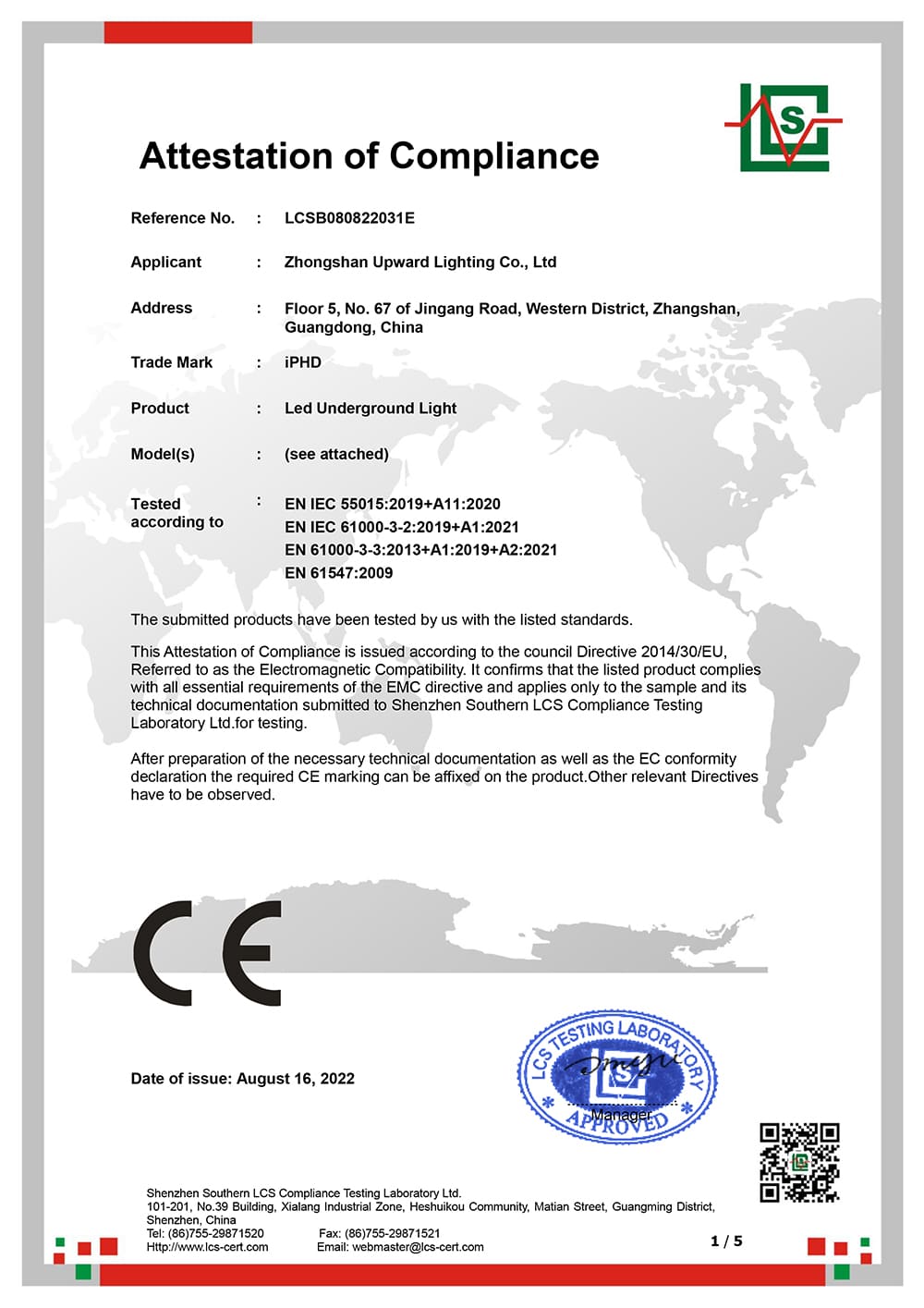 LED Inground Lights EMC
