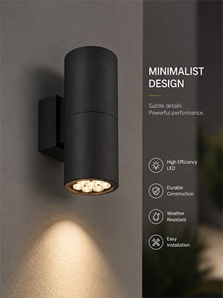 Minimalist LED wall light design