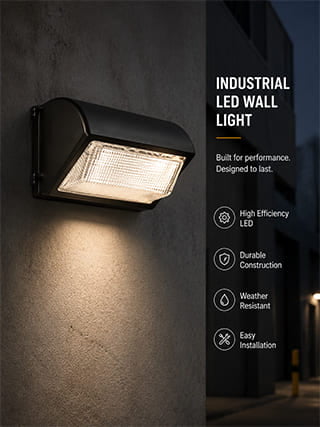 Industrial LED wall light design
