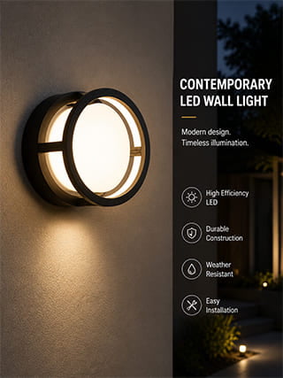 Contemporary LED wall light design