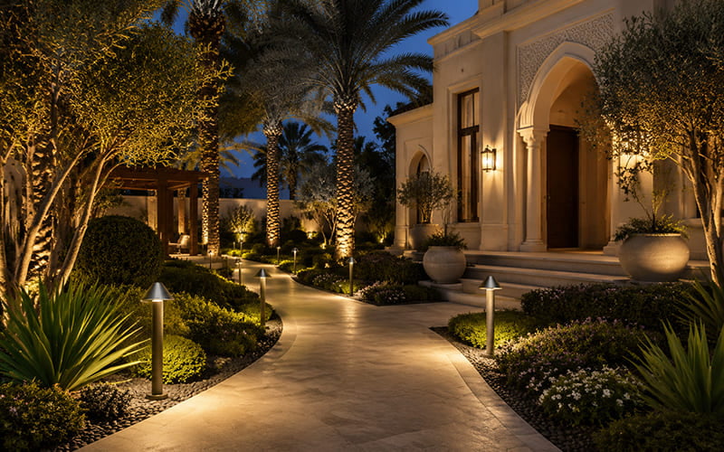 Villa Garden Path installation