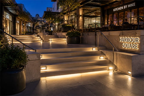Commercial Plaza Step Lighting