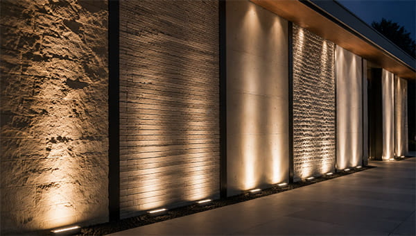 Facade grazing lighting effect