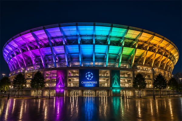 LED wall washer at sports venues