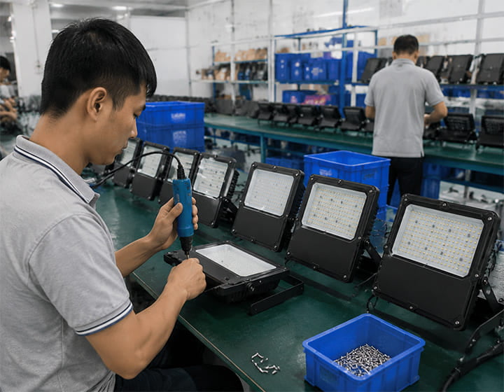 Custom LED flood light manufacturing