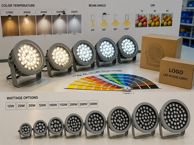 LED flood light customization options