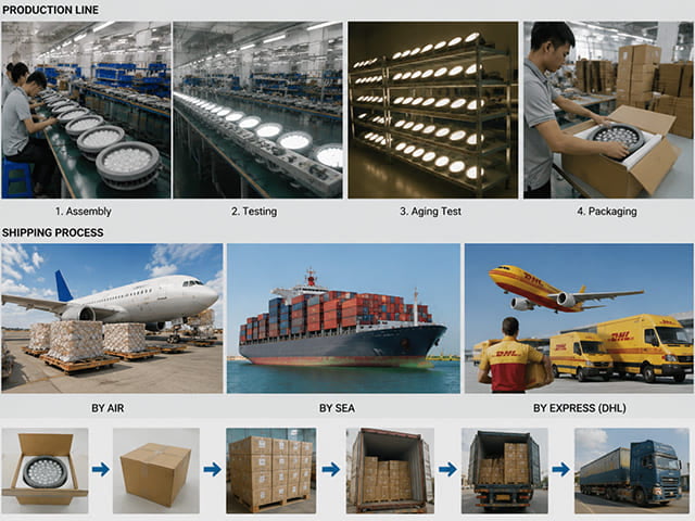 Production line and shipping process