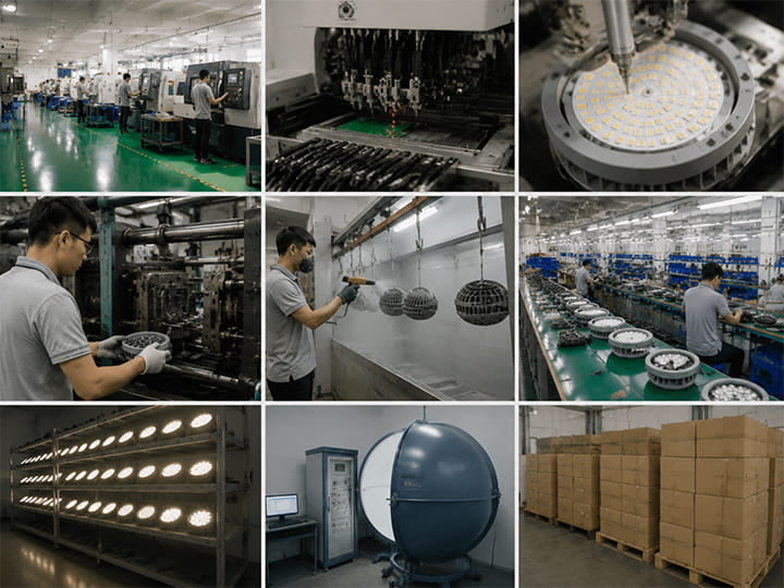 Upward Lighting factory in Zhongshan, China