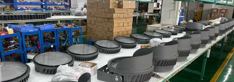 Upward Lighting LED flood light factory exterior in Zhongshan China