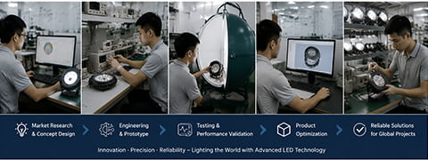 Research and development lab for LED lighting innovation