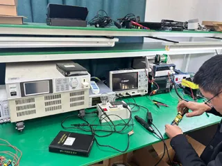 Quality control inspection at Upward Lighting