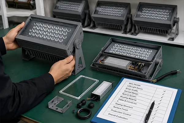 LED flood light quality inspection when importing LED flood lights from China