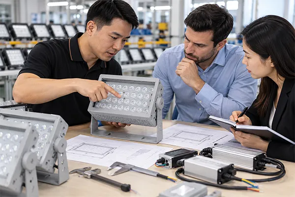 How to compare LED flood light manufacturers in China for procurement