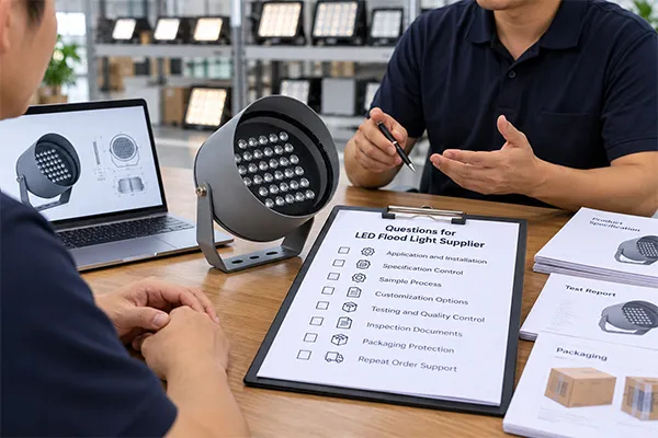 Chinese LED flood light supplier evaluation for importers