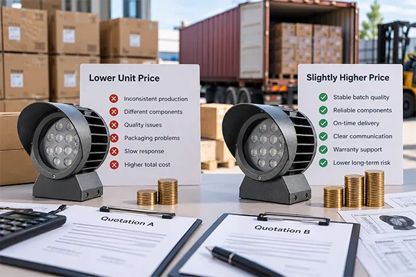 Wholesale LED flood light supplier cost comparison