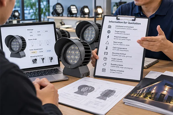LED flood light supplier OEM ODM specification discussion