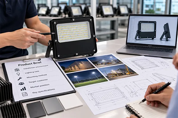 ODM Floodlight Product Brief and Application Planning ODM LED flood light solutions based on installation and application requirements