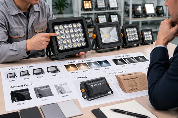 OEM ODM LED floodlight customization for distributor private label product lines