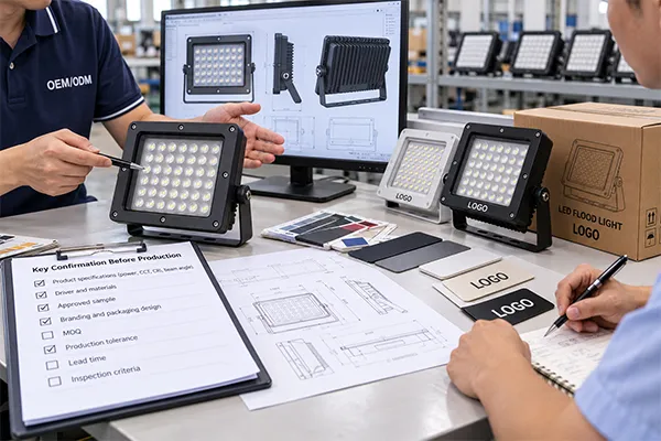 China LED Flood Light Factories OEM ODM customization and branding process